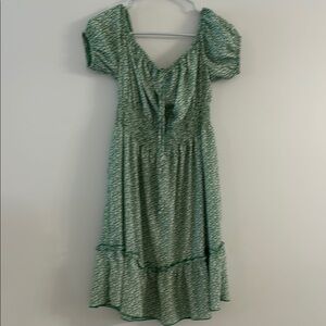 SHEIN Green Tiered Ruffled Midi Sundress
